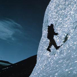 Installing Poles in Glacier Face