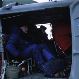 Loaded into 212 helicopter, ready for flight