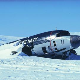 Aircraft in snow drift