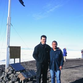 At the Scott Base flag pole - Raymon Tito