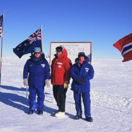 Jim and Joan Bolger at the geographic south pole