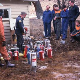 Neil Price, Garth Varcoe, Fire training- Tekapo