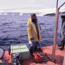 Taking bottom samples from the sea floor at Cape Bird