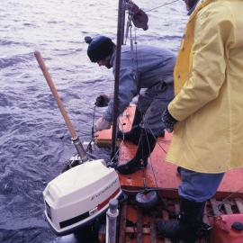 Dredging the sea bottom at Cape Bird