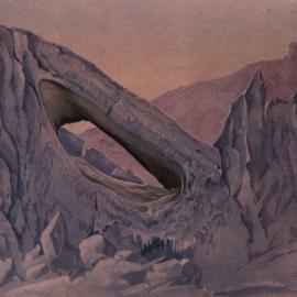 Painting - "Cave berg of Cape Evans" by Edward Wilson, 1911