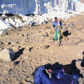 Bryn Hubbard at the Taylor Glacier