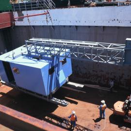 CRP Drill being Loaded onto the Italica at Lyttelton
