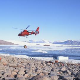 Helicopter Pick up at Granite Harbour