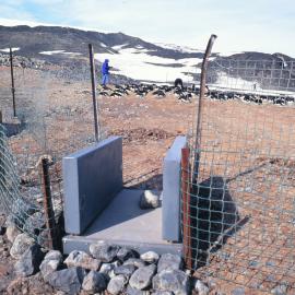 Weigh bridge and pen, Adelie colony, Cape Bird