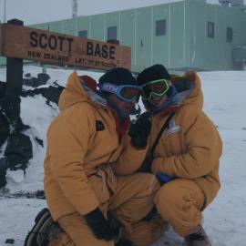 LEARNZ making a radio call from Scott Base