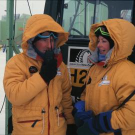 LEARNZ making a radio call from Scott Base