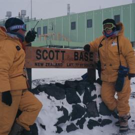 LEARNZ making a radio call from Scott Base