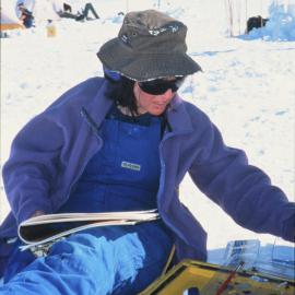 Margaret Elliot at Work at Cape Bird