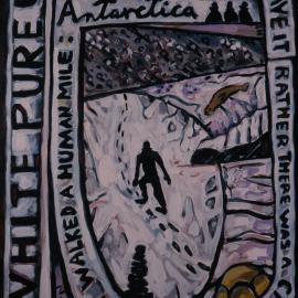 Artists in Antarctica Programme: "Crooked Line, Antarctica" Acrylic on canvas N Brown