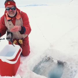 Staff visit (T Higham orientation): John McDonald, K012, fishing Cape Armitage