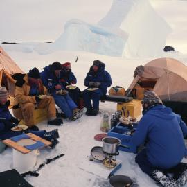 Camping with K402 at Cape Barne - dinner time