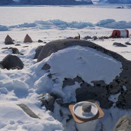 Camping with K402 at Cape Barne - the "dunny"