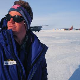 Colin Fox (K131) on the ice runway