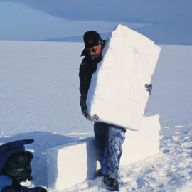 Chris Mace Quarrying Blocks for Snow Shelter