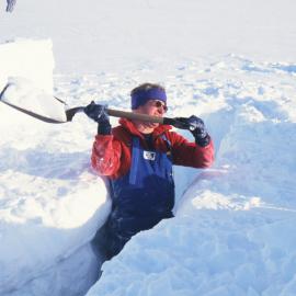 Bill Mansfield Digging a Trench Shelter