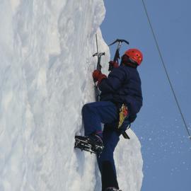 Dean Arthur on an Ice Wall