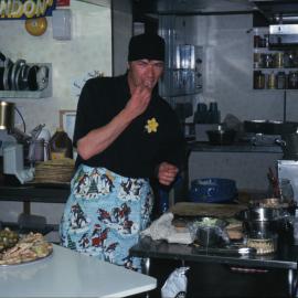 Chef Chris Bray in the kitchen at Scott Base