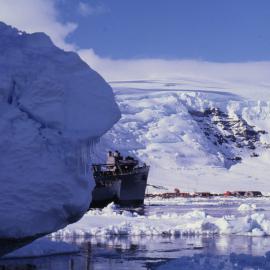 Iceberg in Moubray Bay, Hallett Station in Background