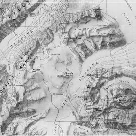 Aerial Map of Royal Society Range and Blue Glacier