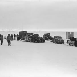 Tractor train about to move off on main journey south
