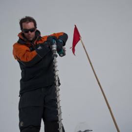 Field trainer Drew Coleman profiling the sea ice