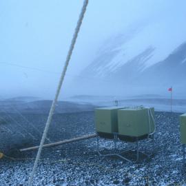 Blizzard at Cape Hallett camp