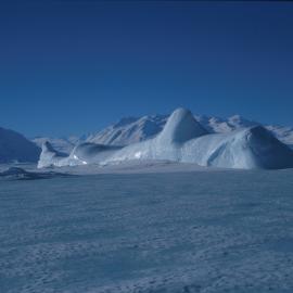 Grounded iceberg near Cape Hallett camp