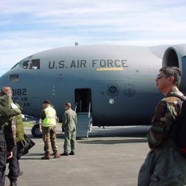 C141s waiting at Christchurch Airport