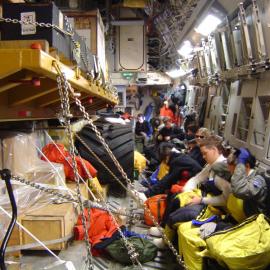 Flying to Antarctica - inside a C141