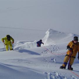 Crevasse travel during Antarctic Field Training (AFT)