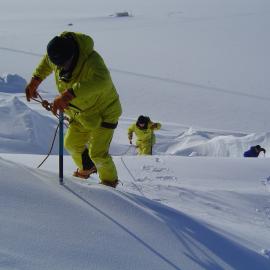 Crevasse travel during Antarctic Field Training (AFT)
