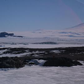 Mt Melbourne with Gondwana Station in Foreground