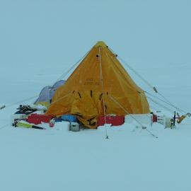 Close-up of polar tent