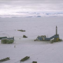 Aerial of the Cape Roberts drill and camp site