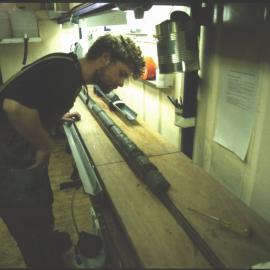 Edward Butler in the Cape Roberts Drill site laboratory