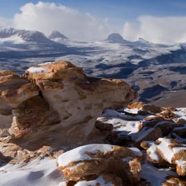 The Labyrinth, Dais and Wright Valley from Mount Thor