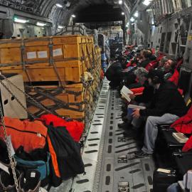 Passengers and cargo on the C17