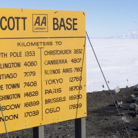 AA sign at Scott Base