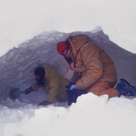 Inside a cave during AFT