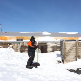 Undertaking monitoring survey of Terra Nova Hut at Cape Evans