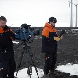 TV One crew at wind farm dedication