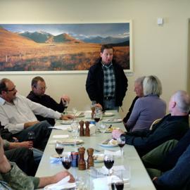 Steven E Koonin (Under Secretary for Science, DOE) speaking at the dinner to celebrate the wind farm dedication, January 21 2010