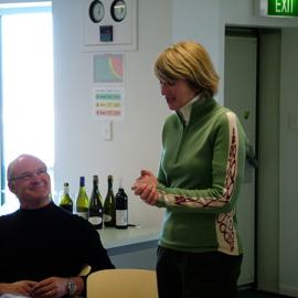 Dr Kristina Johnson Under Secretary DOE speaking at the dinner to celebrate the wind farm dedication, January 21 2010