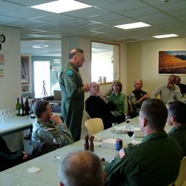 Gen Gary L North (Commander, Pacific Air Force) speaking at the dinner to celebrate the wind farm dedication, January 21 2010