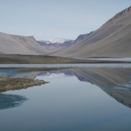 Mirror image - A still day at Lake Vanda, Wright Valley